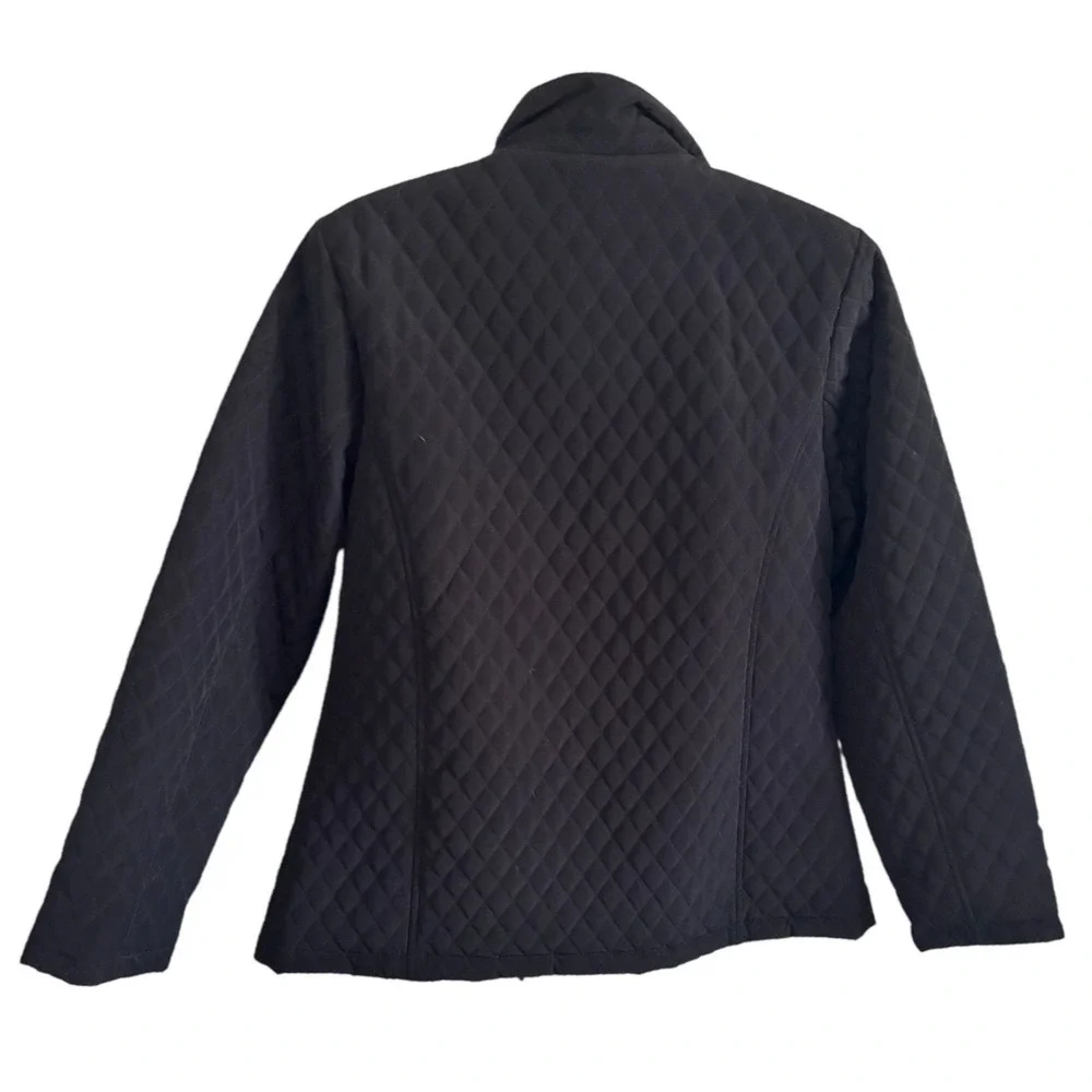 Stampin' Up Vantage‎ Quilted Jacket Women's Medium Black Full Zip Lightweight